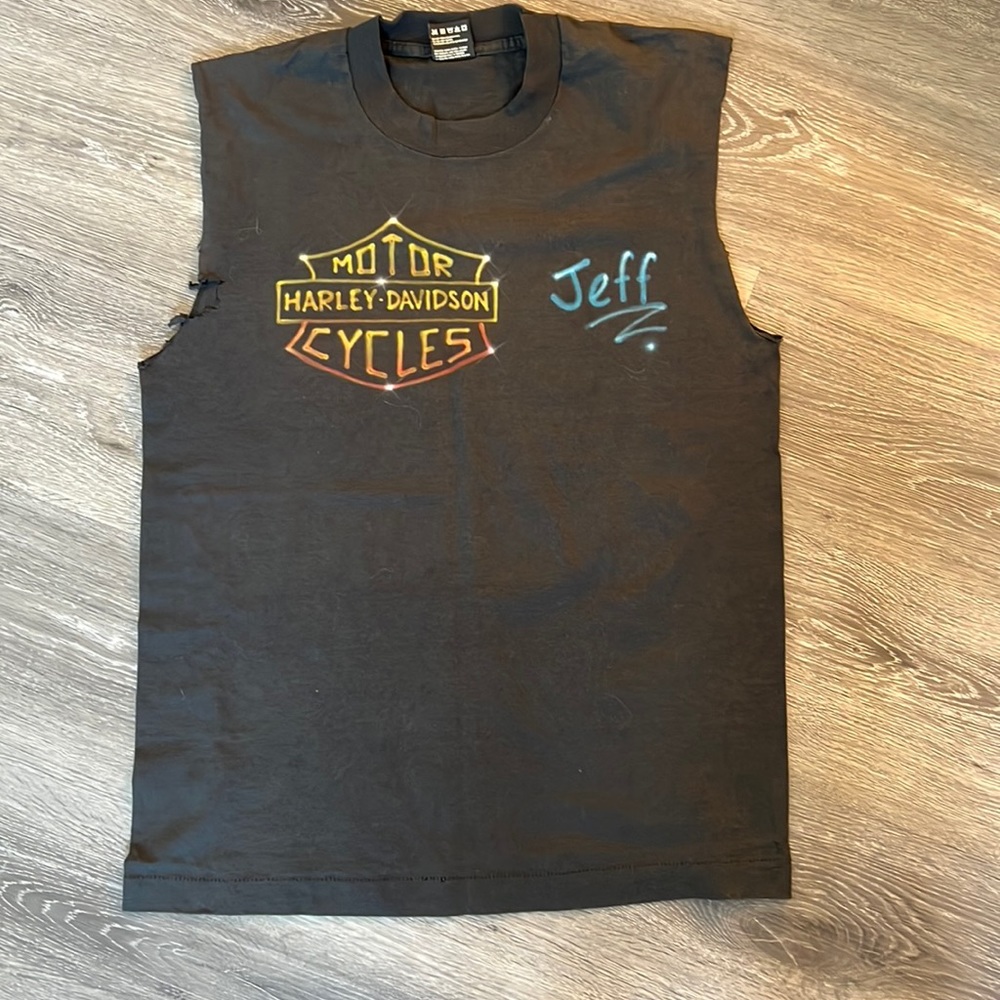 Vintage Harley sleeveless graphic - size small